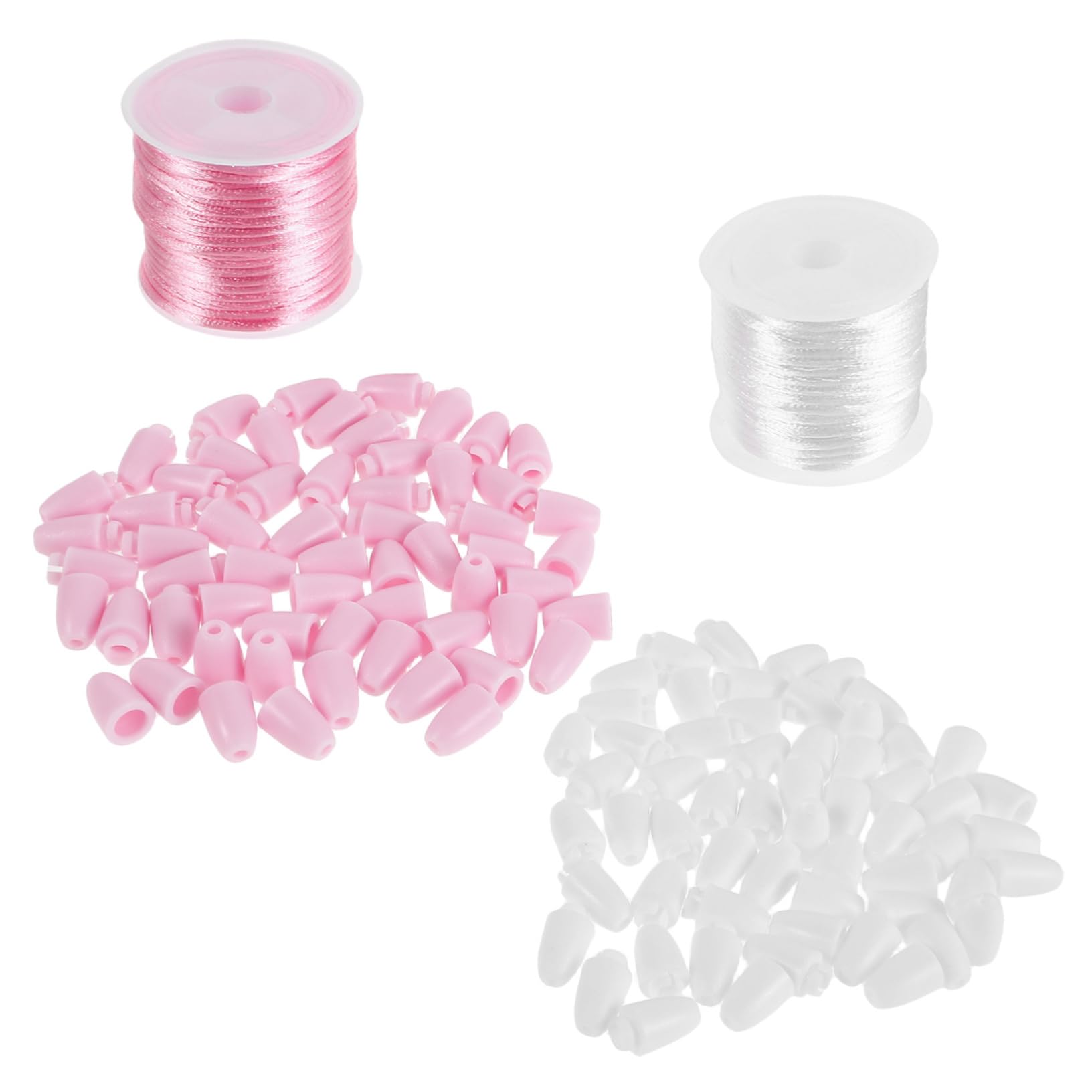 Conectores de seguridad rosa con cierre desmontable y cuerda de nylon para pulseras DIY