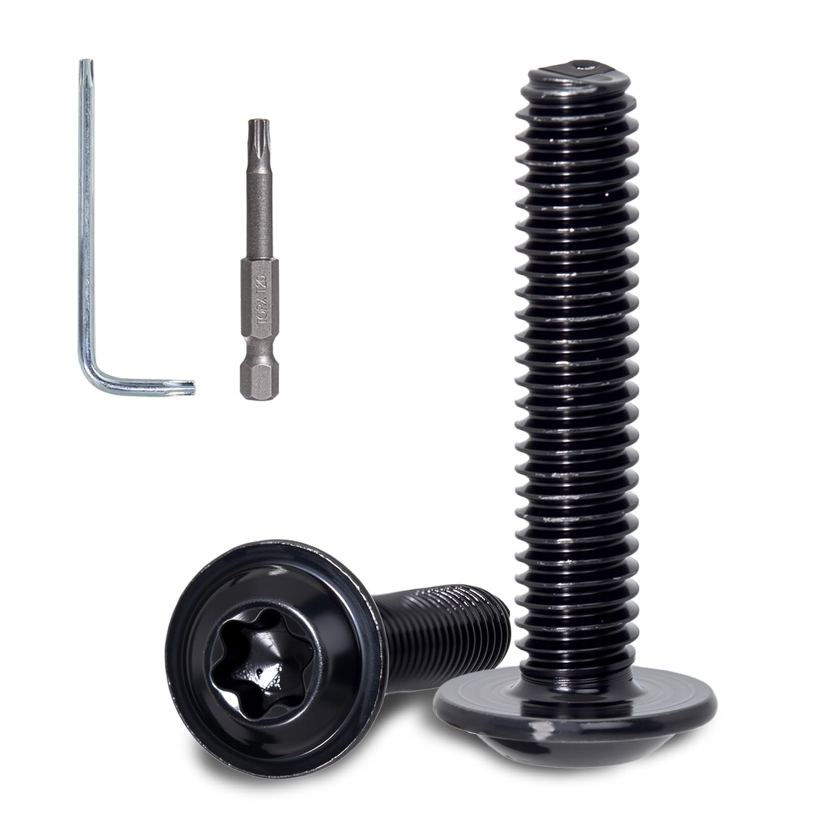 KINETOX 50PCS M4 Stainless Steel Bolts M4 x 10mm Torx Pan Head Machine Screws Black Zinc Plated Stainless Steel Screws for Metal PC Case Model Building & Furniture Use โ image 1