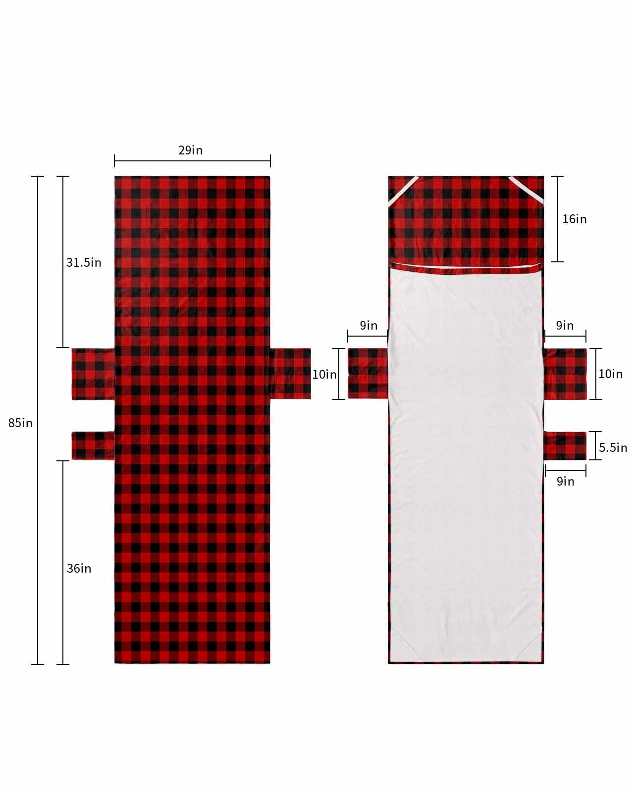 Red Black Plaid Beach Lounge Chair Towel Cover, Soft Chaise Lounge Towel with Side Pockets Patio Pool Chairs Cover for Beach/Pool Sunbathing 29x85 Farmhouse Red Black Checkered
