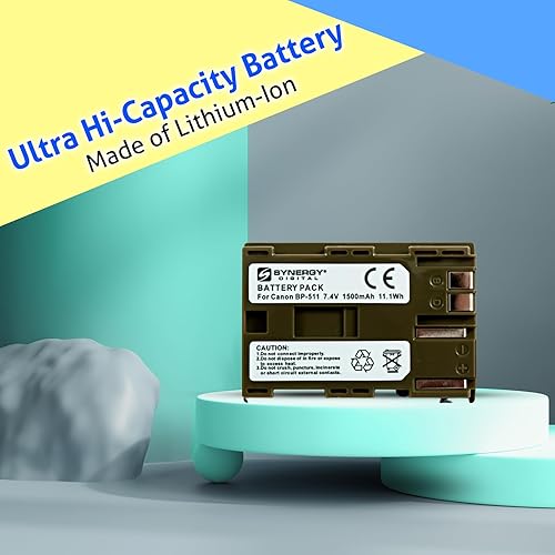Miniatura 7 de Synergy Digital Baterías para cámara, compatibles con cámara digital Canon EOS 40D, (iones de litio, 7.4V, 1500 mAh), repuesto para batería Canon