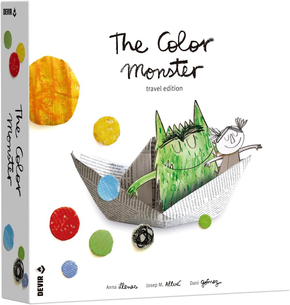 Devir - The Color Monster Board Game, Cooperative Kids Game About Emotions & Memory, Educational Family Game for Kids, Ages 3+, 2–5 Players, Playtime 25, (English Version)