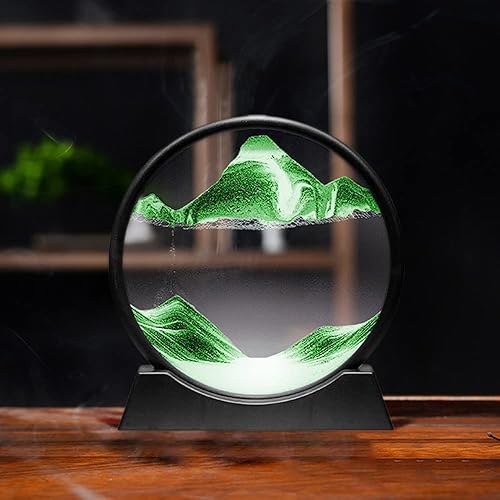 Miniatura 3 de Imagen artística de arena en movimiento, movimiento líquido 3D paisaje de arena en movimiento, marco de arena fluida, estanterías de arte de