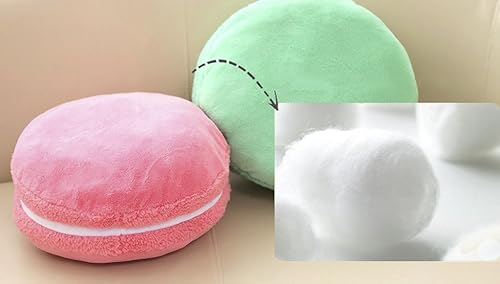 Miniatura 5 de Almohada decorativa redonda de plush con forma de macarrón ChezMax, de 14.5 pulgadas
