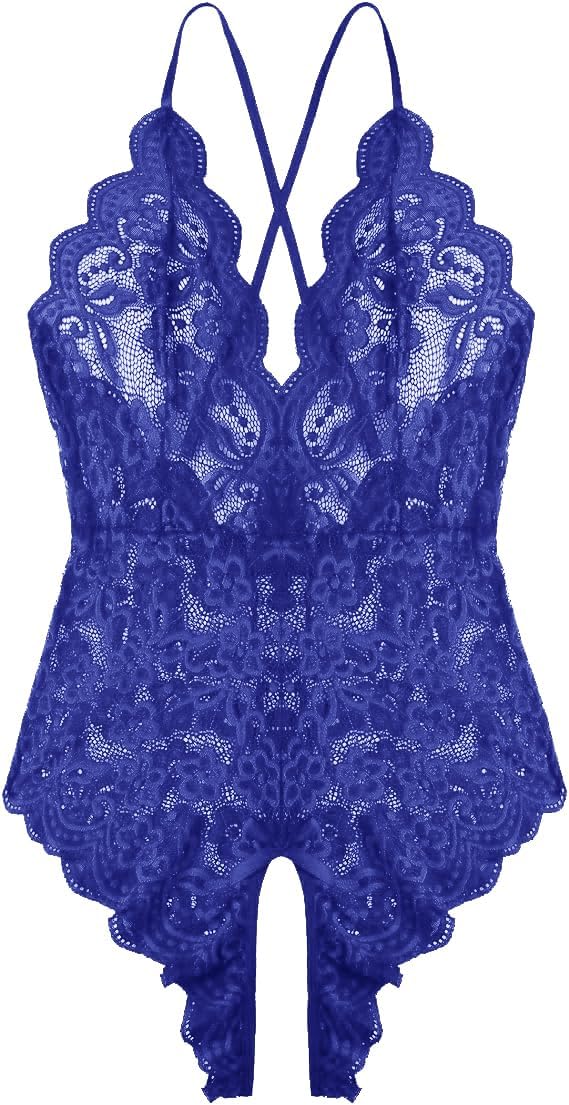 Women's Lace V-Neck Teddy Bodysuit