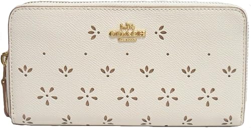 Amazon コーチ Coach レディース ジップ 長財布 F293 Imchk フローラル パーフォレーテッド クロスグレインレザー 花柄 白 アウトレット品 並行輸入品 Coach コーチ 財布