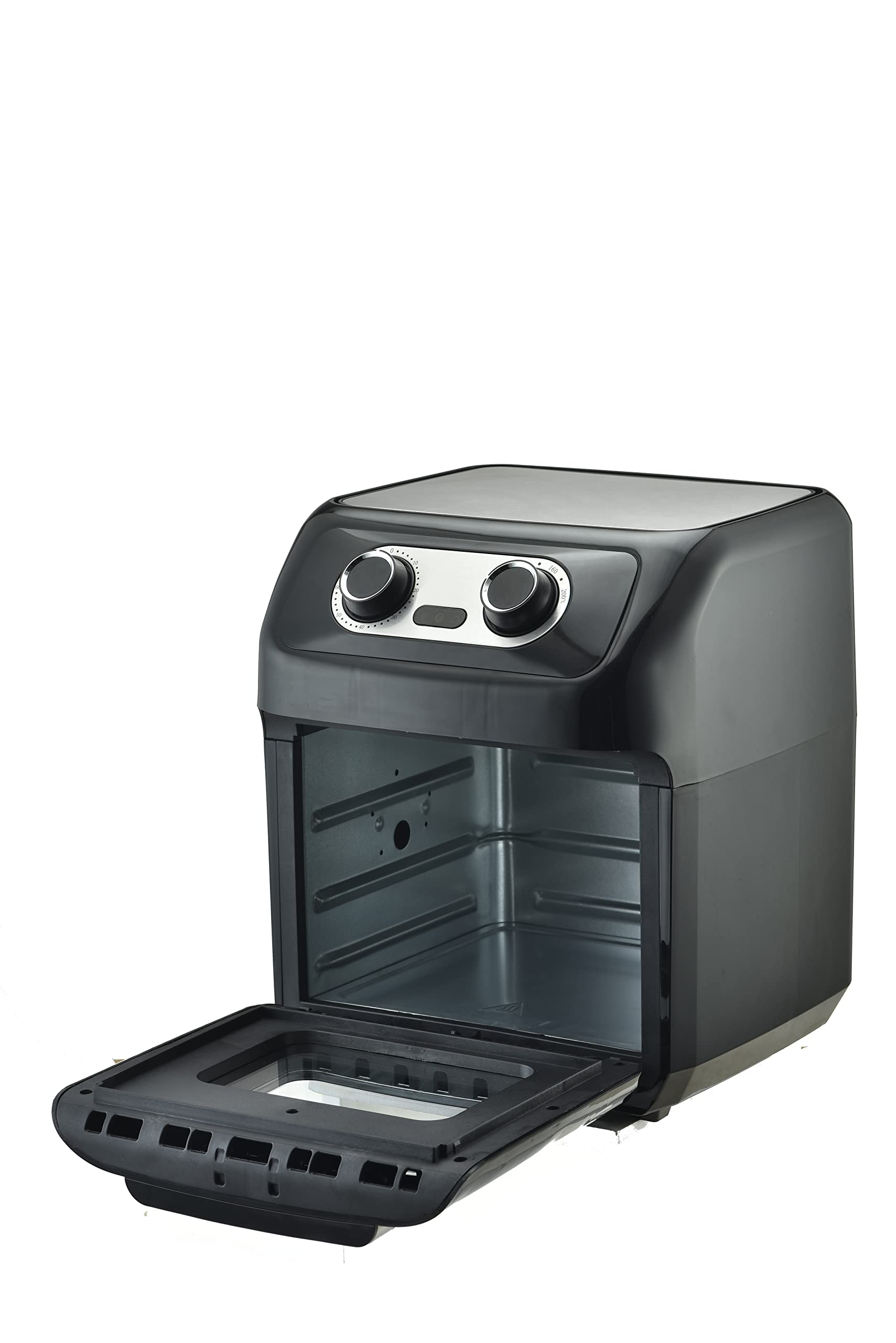 JP Friggitrice ad aria calda XXL 12L-Friggere senza olio con 12 programmi—Friggitrice 1800W con grill a rotazione-Air Fryer con accessori e illuminazione-Friggitrice ad aria calda senza grassi