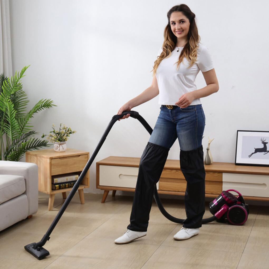 Breite Anwendungen Regenfeste Beinabdeckung Outdoor Sport und Arbeit Regendichte Beinschürze PVC wasserdichte Gamaschen Wandergamaschen, Schwarz