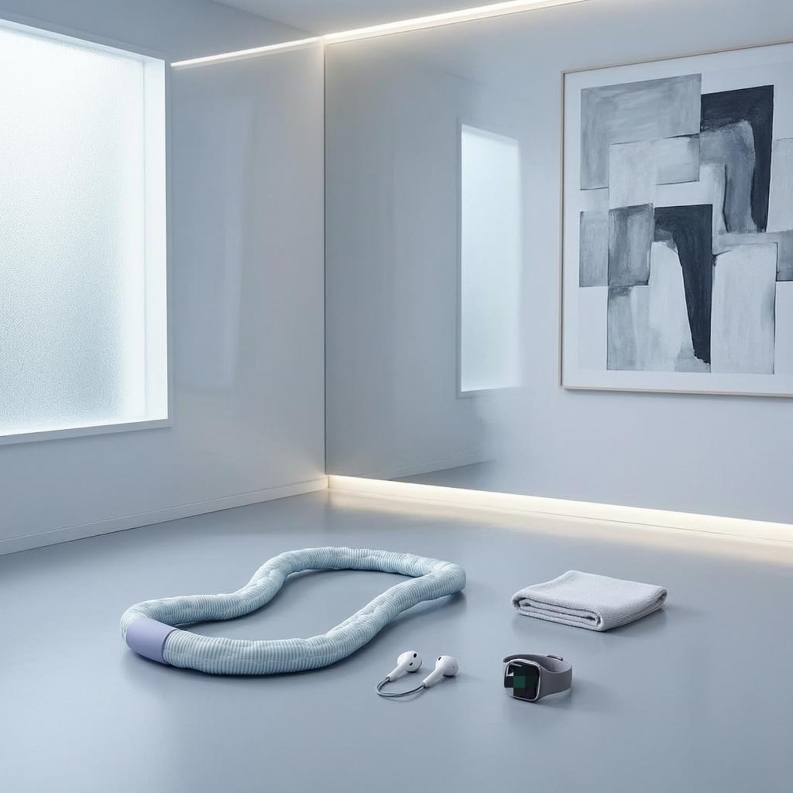 Harilla Adult Fitness Hoop Circolare per Esercizi su Addome con Loop Flessibile Rivestito per Sostenere Movimento Silenzioso Adatto per Attività a Casa Mantenimento Forma