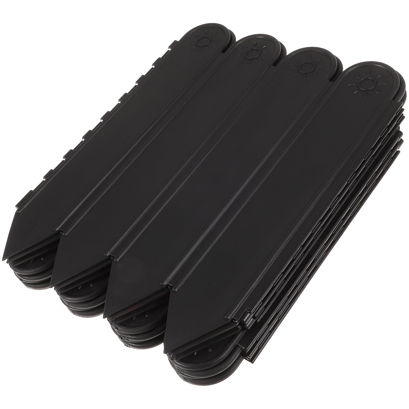 Petite clôture en piquets noirs en plastique pour bordure de pelouse et jardin