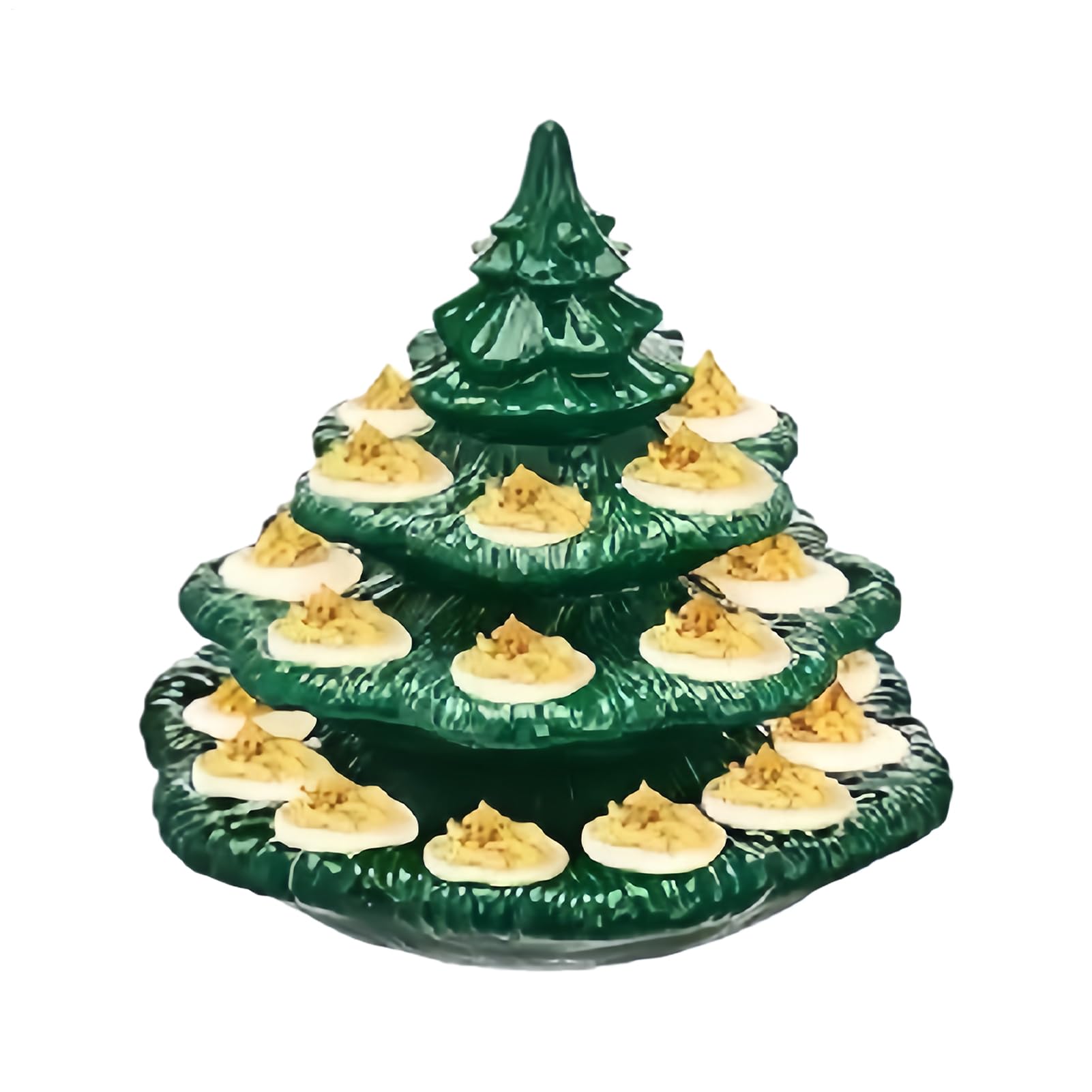 Plateau à œufs de Noël de 10 pouces en résine pour cuisine et table