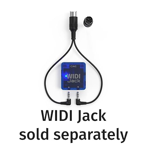 Miniatura 10 de CME WIDI Jack - Interfaz MIDI Bluetooth para dispositivos TRSDIN MIDI - Alimentación por MIDI Out o USB-B-C - Ultra baja latencia inalámbrica MIDI