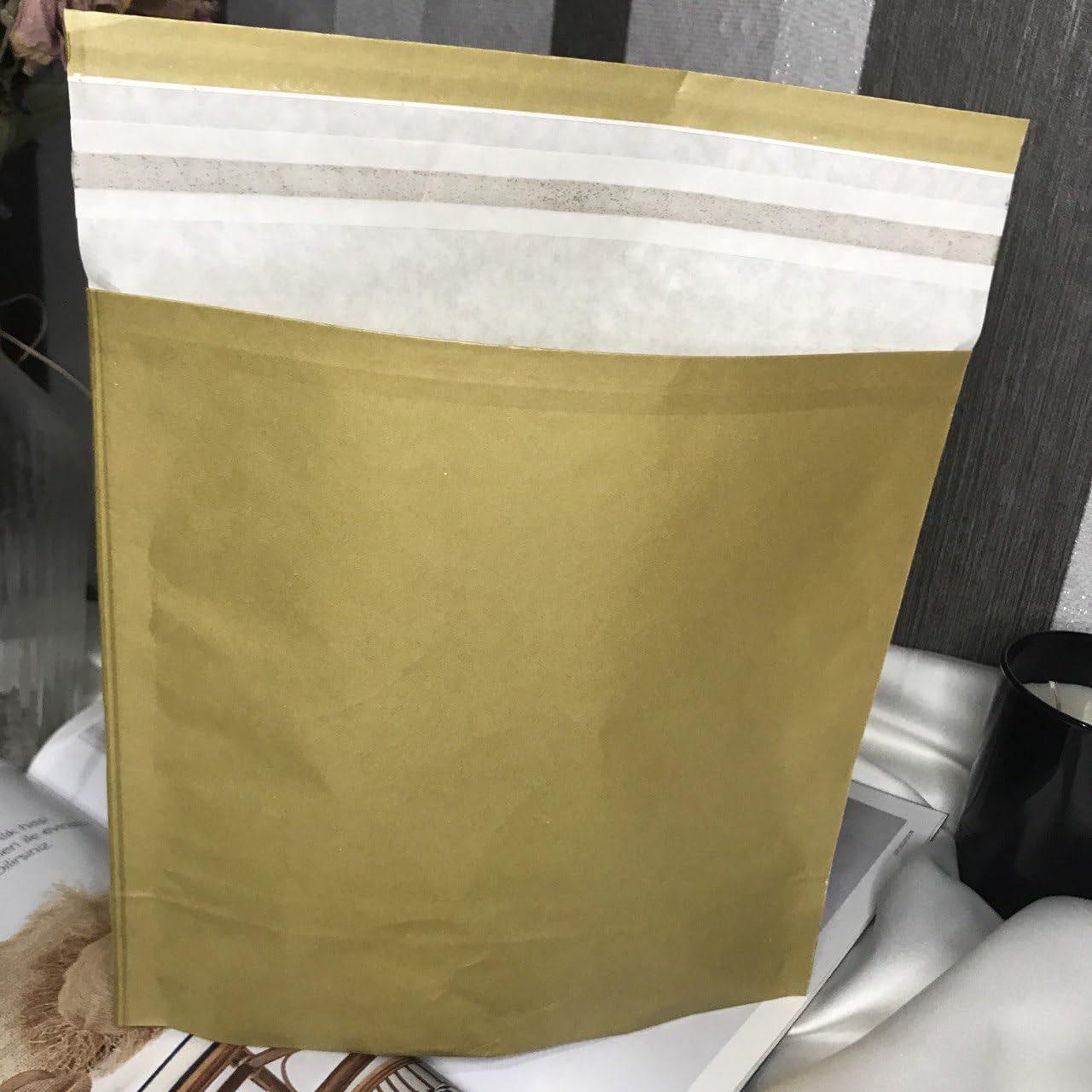 Kraft Düz Renk Hediye Torbası Küçük Boy Hediye Paketi Bantlı Gift Pack 20x20 Cm - 2 Adet (Kraft)