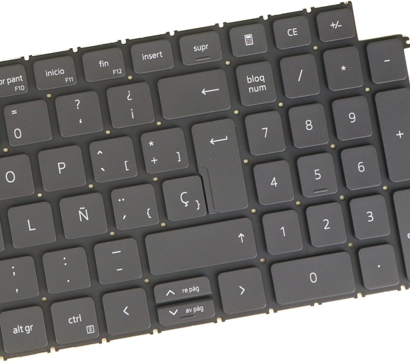 Laptop Replacement Keyboard for Dell Inspiron 3510 3511 3515 3520 3521 3525 3530 3535 5510 5515 5518 7510 7610 Backlit, No Cover (SP Spanish Español Layout, Black)