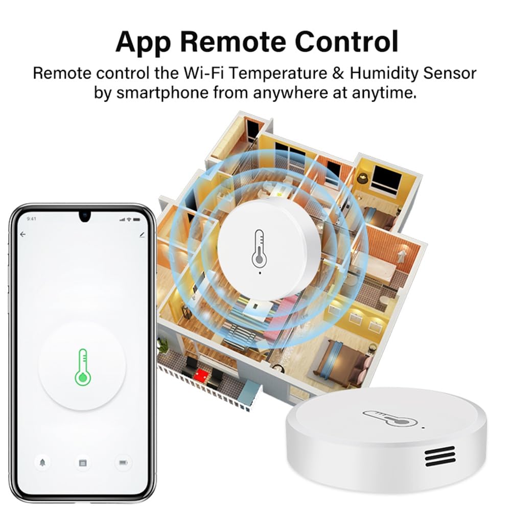 Graffiti Zigbee Capteur de Température et D'Humidité Intelligent Smart Home Link Capteur de Température et D'Humidité Sans Facile à Utiliser