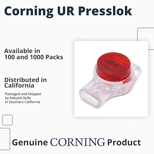 Miniatura 10 de Corning UR2 Presslok 100pk - Terminales de empalme resistentes a disolventes para 2 o 3 cables aislados, eléctricos, automotrices, aceite, datos,