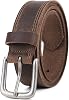 Vatan Men's Genuine Leather Casual Every Day Jeans Belts, Handmade Men Leather Belt with Gift Box