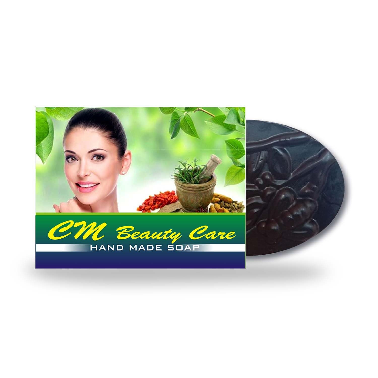 CM BEAUTY CARE Herbal Handmade soap with Natural herbs Removes black spots, pimples and pimple marks. Also clear dark circles under eyes, remove wrinkles, sun tan and pigmentation. for deep cleansing, glowing skin 100g Bar x Pack of 4}