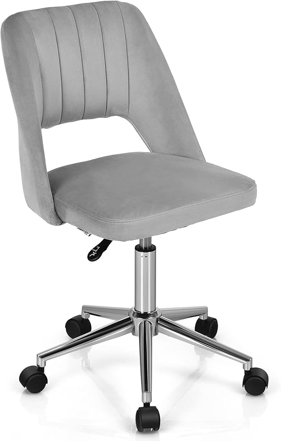 Giantex Home Office Chair, Velvet MidBack Desk Chair