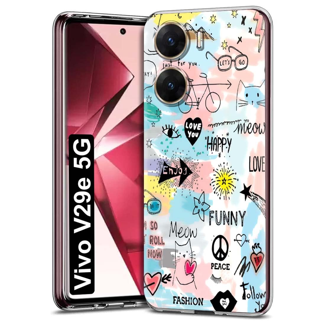 Fashionury Soft Silicon Printed Designer Mobile Back Cover for Vivo V29e 5G -D0126 (B0CK89V3FJ) Amazon Price History, Amazon Price Tracker