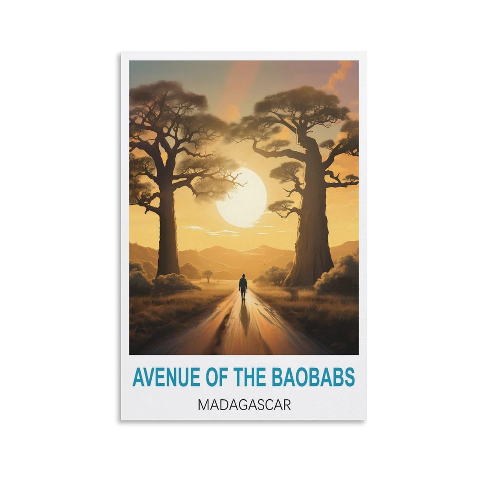 Vintage Tin Signs Avenue of Baobabs Madagascar Ideal for Pub shed Bar Office Man Cave Home Bedroom Dining Room Kitchen Gift 15x30cm