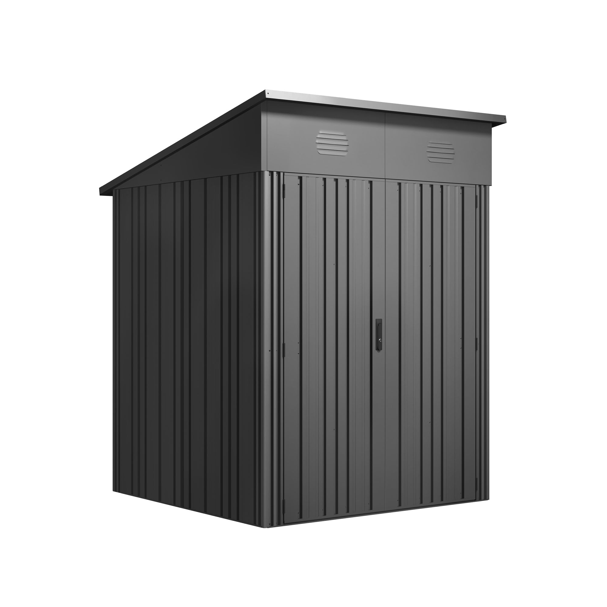 Hoggar – Caseta Jardín Exterior Pioneer Y30 – Estructura Autoportante – Doble Puerta Reforzada – Cierre con Llave Incluida – Columnas en V – Techo Robusto - Cobertizo Metálico 162x174x207cm - 2,​82m2