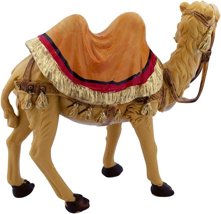 5" Camel | Christmas Nativity Collection | Traditional Nativity Figures with New Merchants! | Standing Camel with Saddle Blanket | Great for Collector | Hand-Painted and Made in Italy