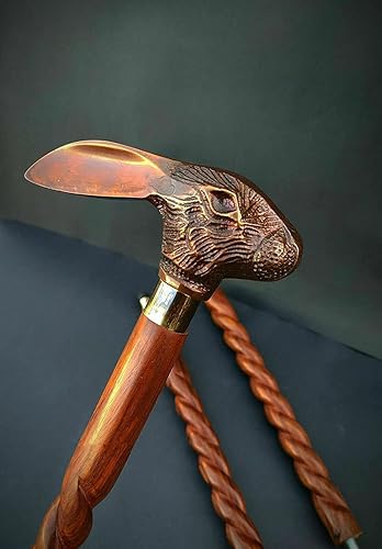 Miniatura 2 de Nautical Shop - Bastón de madera plegable con mango de latón ideal como regalo vintage para hombres mujeres padremadre