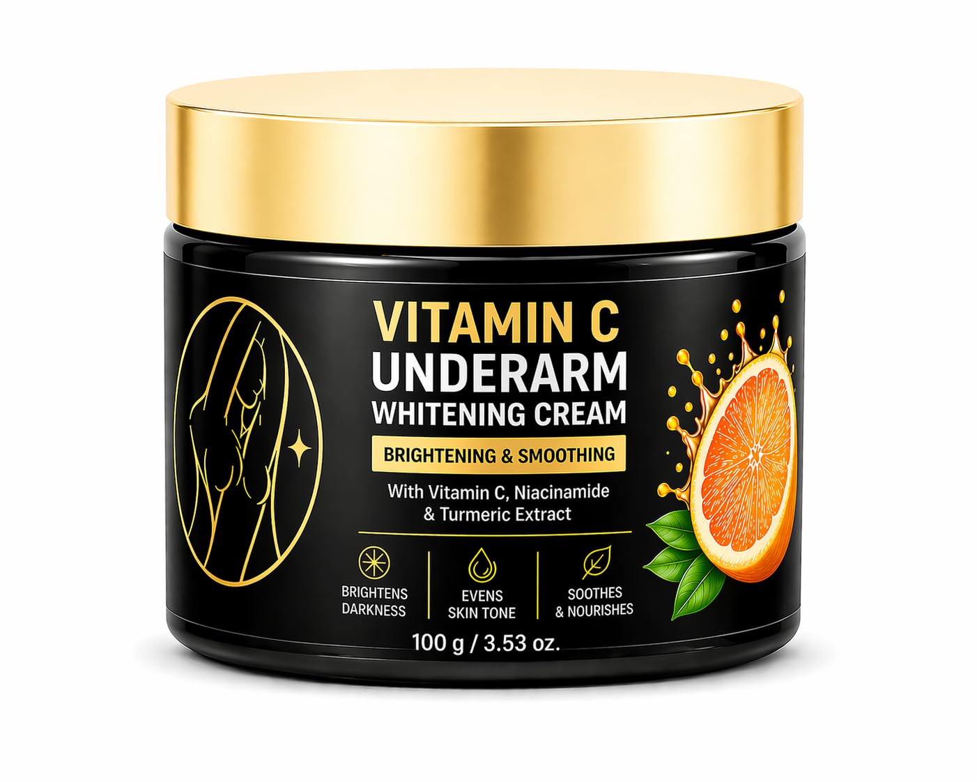 Underarm Brightening Cream for Dark Underarms – Skin Lightening & Whitening Cream with Niacinamide & Vitamin C – Reduces Pigmentation, Odour & Dark Patches – For Men & Women (100g)-image-10