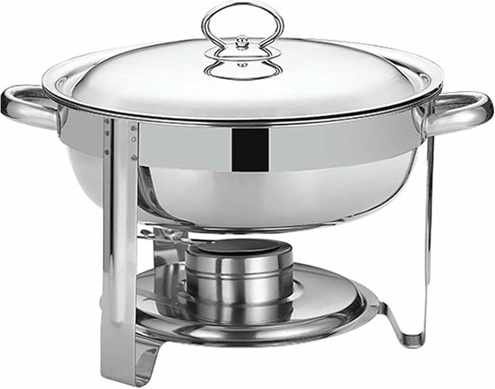 Plateau Chauffant en Acier Inoxydable de 3,5 L pour marmite Chaude – Chauffage à l'alcool, Four d'isolation carré pour hôtel, Buffet, Restauration~/