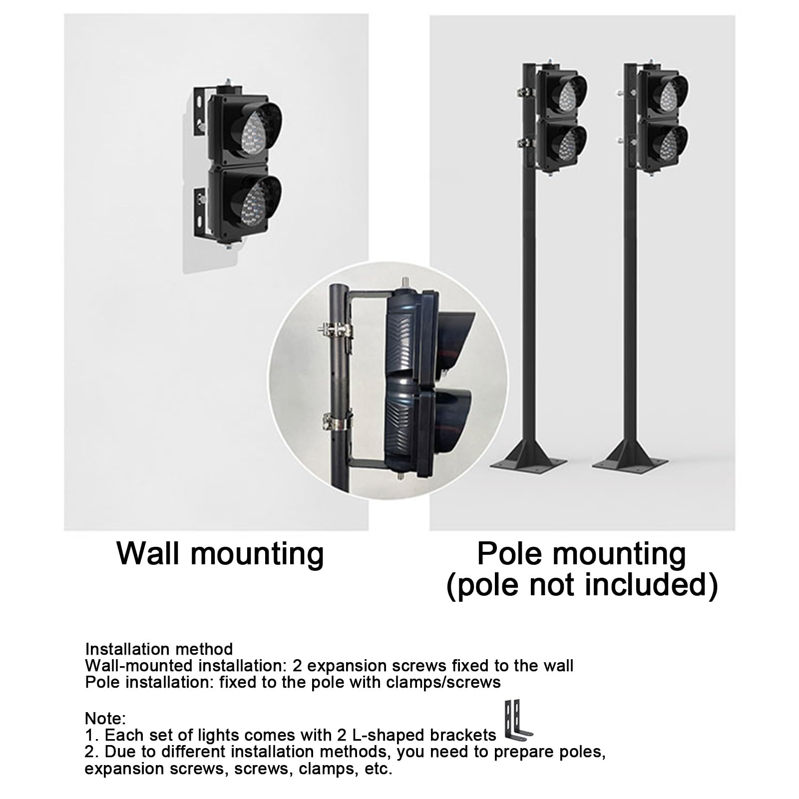 Semáforo, Luz LED de Freno de 100mm, Lámpara de Señalización Industrial para Pared, con Control Remoto, para Logística, Puerto de Descarga, Estacionamiento, Listo para Usar
