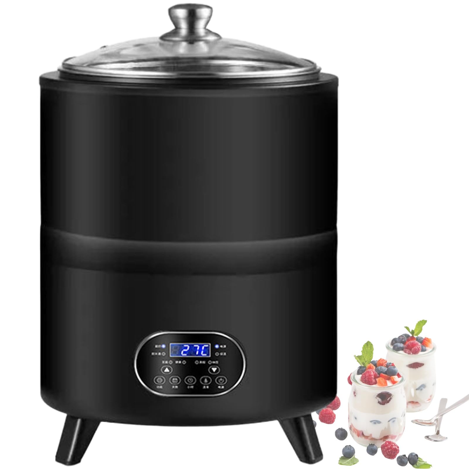 Máquina de fermentación de yogur, máquina de yogur de 8 litros con temporizador, temperatura constante de 360°, fermentador casero para yogur y vino de arroz dulce