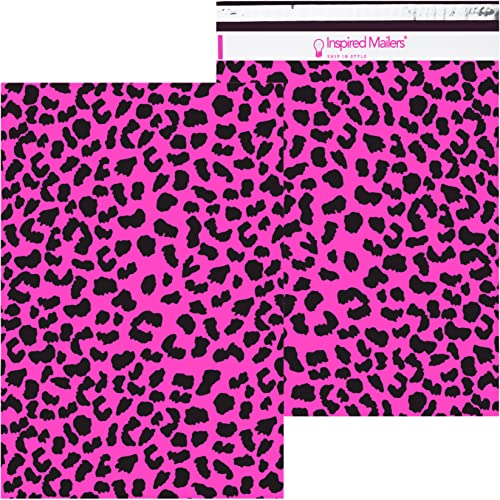 Image of Inspired Mailers - Poly Mailers 14.5x19 - Hot Pink Cheetah - Choose Between 6x9, 10x13 and 14.5x19 Sizes - 3.15mil Unpadded Shipping Bags (14.5x19, 50 Pack)