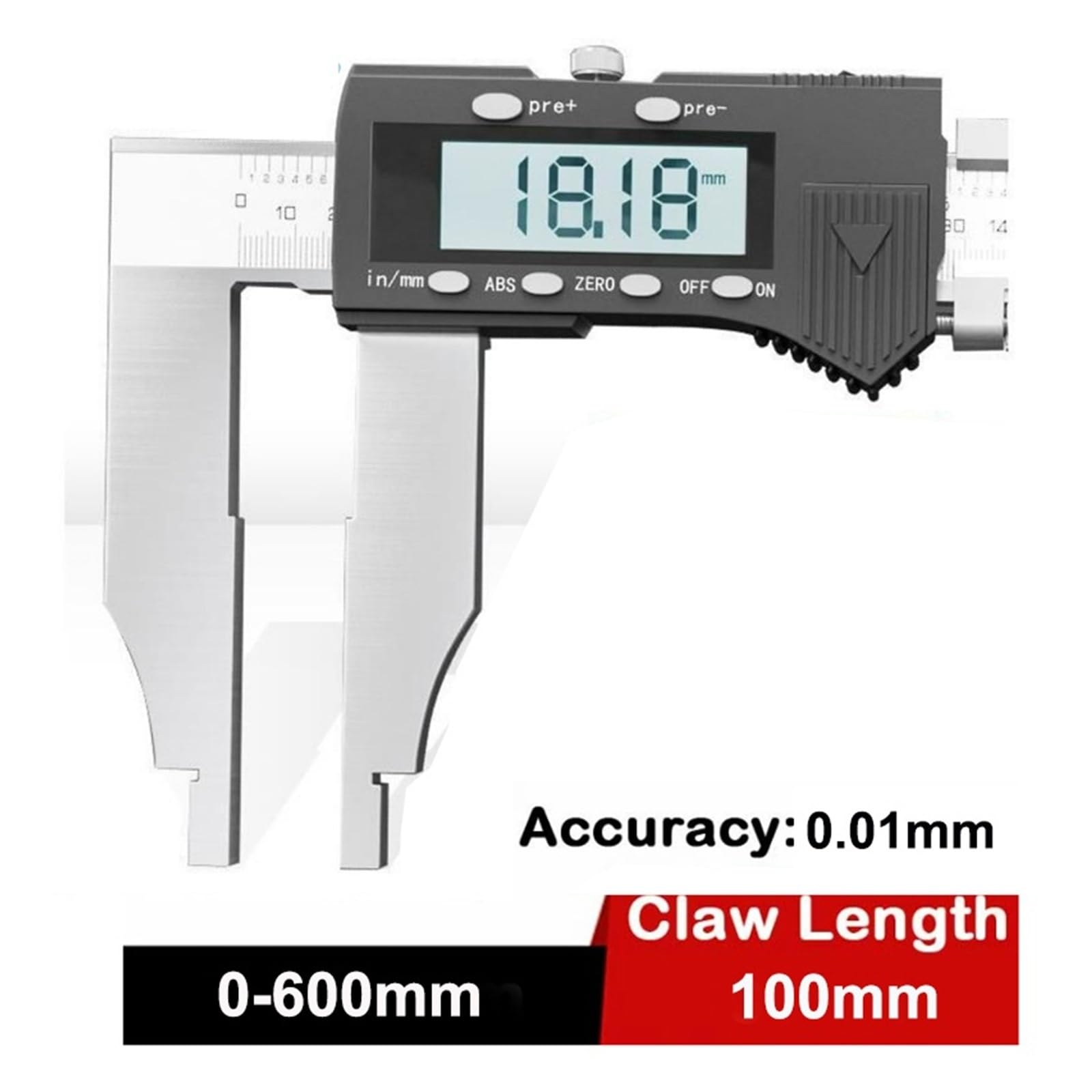 Calibrador digital Calibre vernier digital de alta resistencia con mordazas de punta 0-300 mm 0-500 mm 0-600 mm(0-600mm)