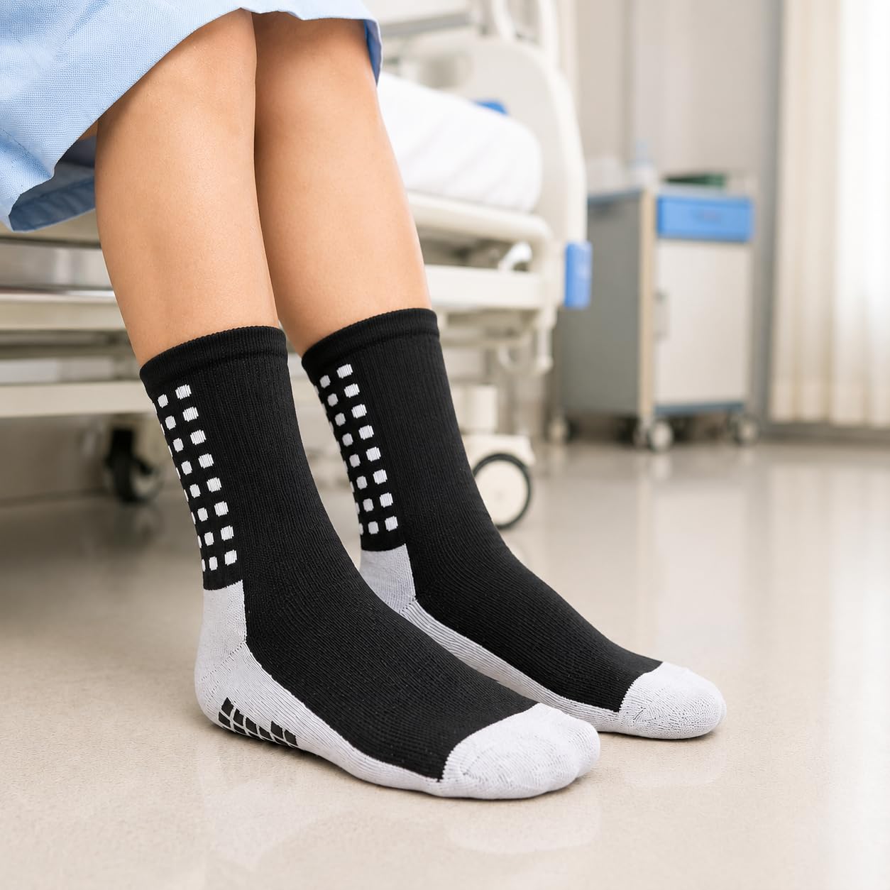 RATIVE Super Grips antideslizante antideslizante Yoga Hospital Calcetines para adultos, hombres y mujeres