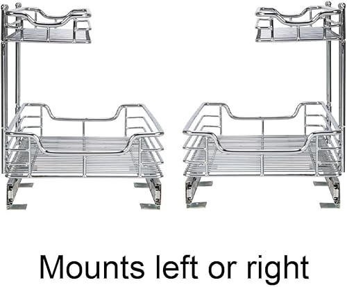 Miniatura 11 de Household Essentials Glidez - Organizador de almacenamiento multiusos de acero cromado extraíble y deslizante para uso debajo del fregadero o debajo