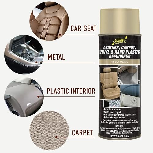 SM Arnold (65-201) Leather, Carpet, Vinyl & Hard Plastic Refinisher, Beige - 11 oz.