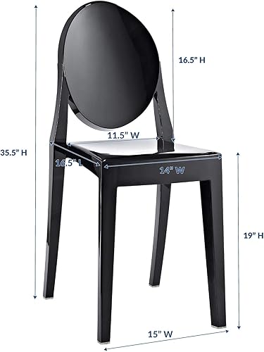 Miniatura 14 de LexMod Casper silla de comedor, Policarbonato, Amarillo Amarillo,Negro -,Humo,Transparente,https://www.amazon.com/dp/undefined