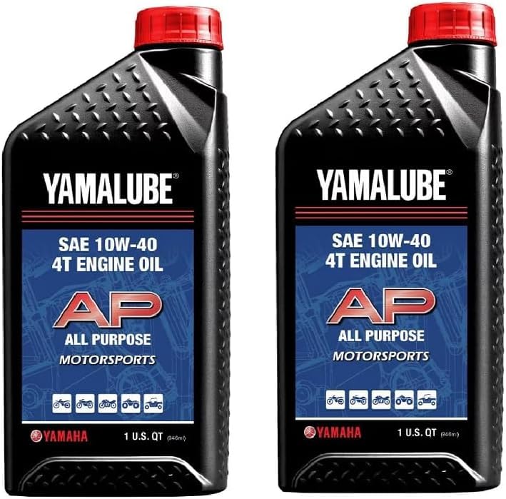 Yamaha Yamalube 10W-40 Motorsports AP (All Purpose) Engine Oil- 2 Quarts #LUB-10W40-AP-12