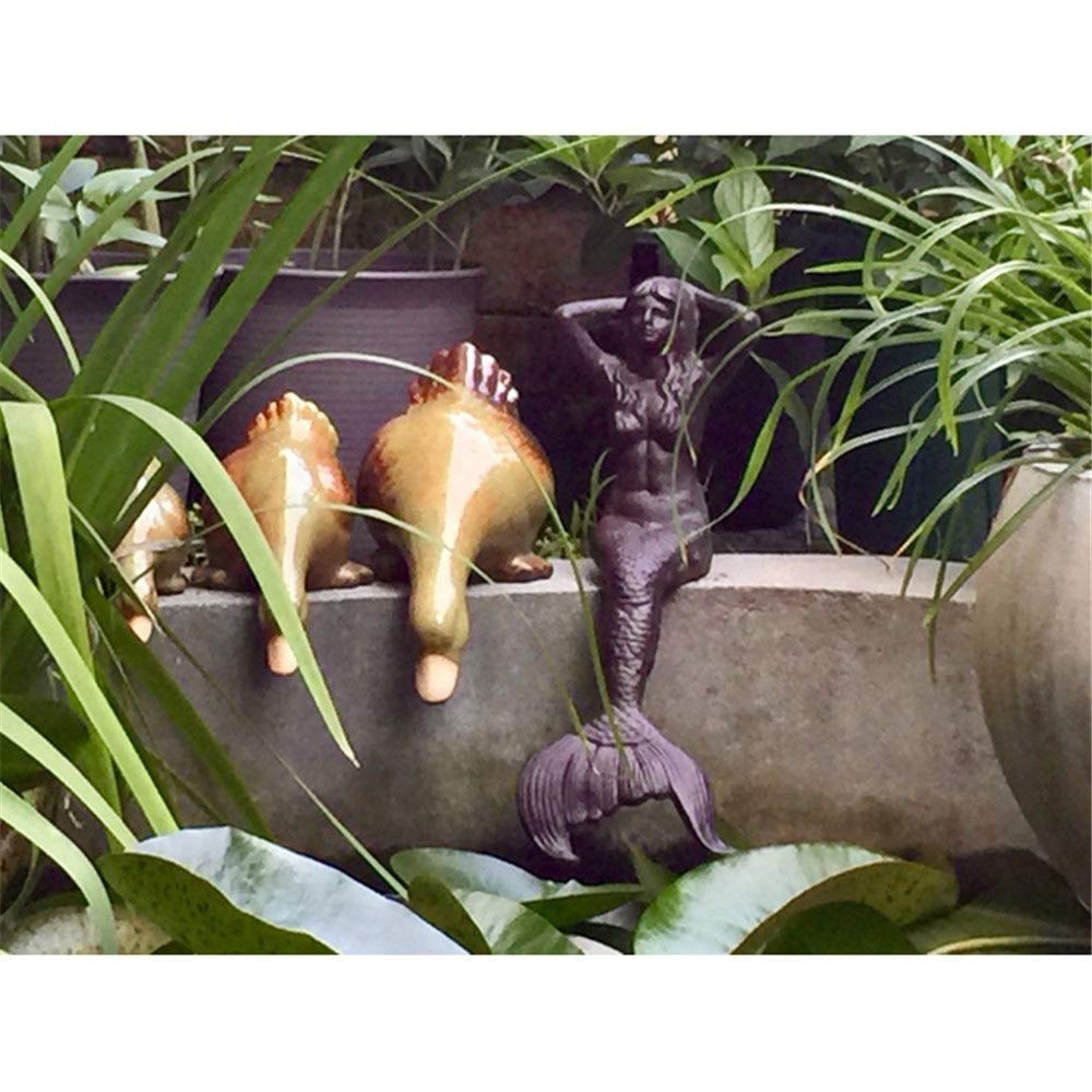 3pezzi Miniature Statue Di Sirena Set Per Decorazioni Da Giardino e