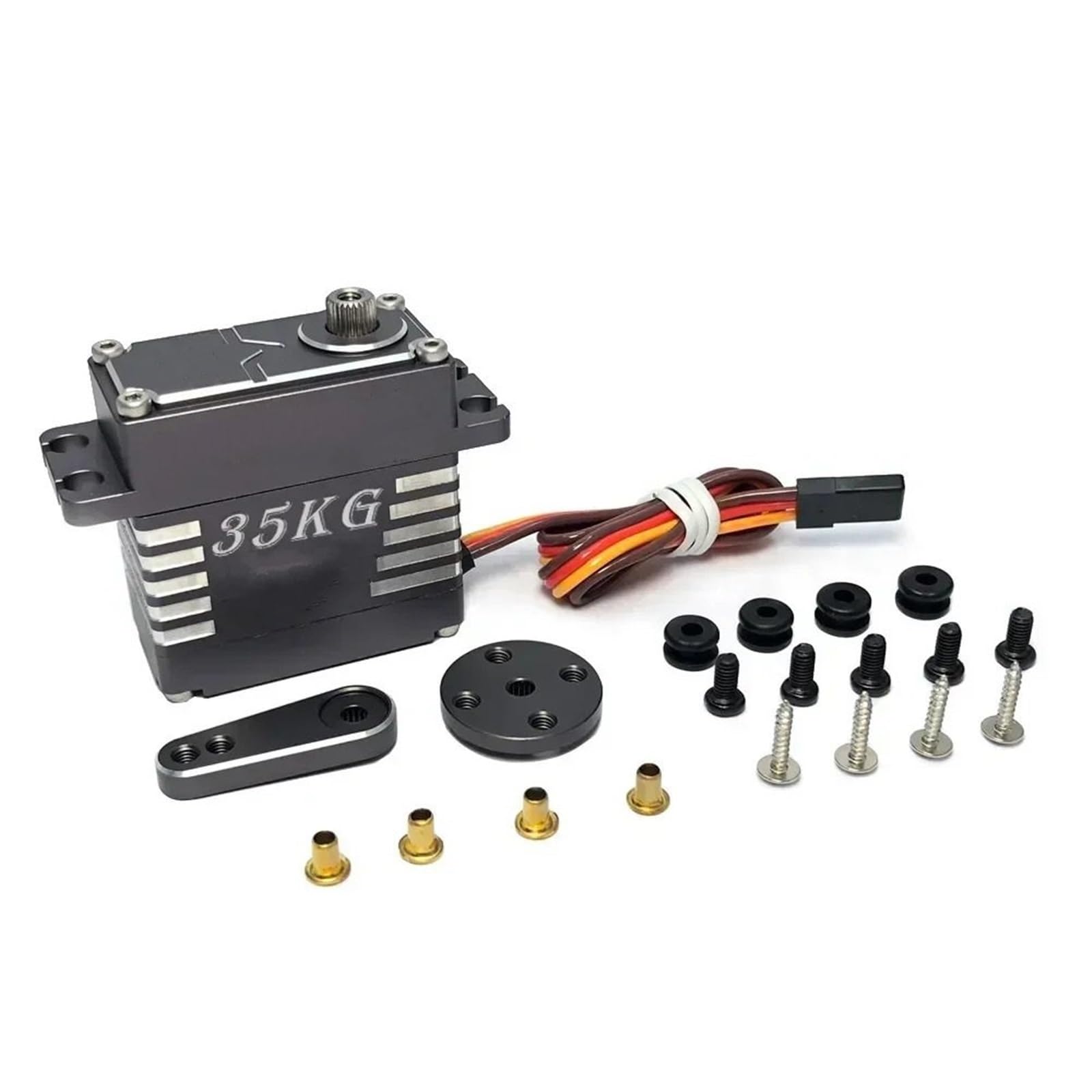 Per 1/8 1/10 1/7 SD25MG 25kg SD35MG 35KG Servo Impermeabile 180 ° Custodia Completamente In Alluminio Ingranaggio In Acciaio Inossidabile Coppia Elevata RC Car Ricambi RC