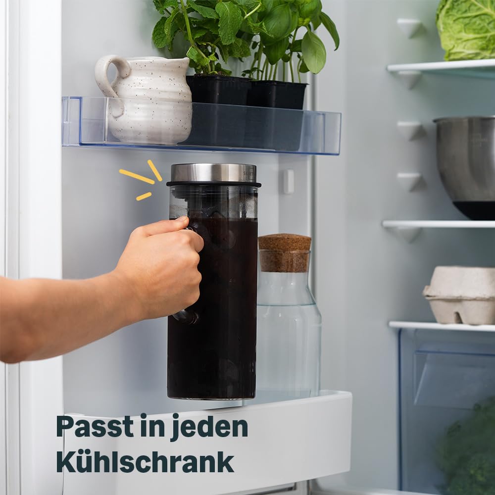 SILBERTHAL Kaffeemühle manuell und Cold Brew Coffee Maker - Genuss Set für Kaffeeliebhaber im Sommer