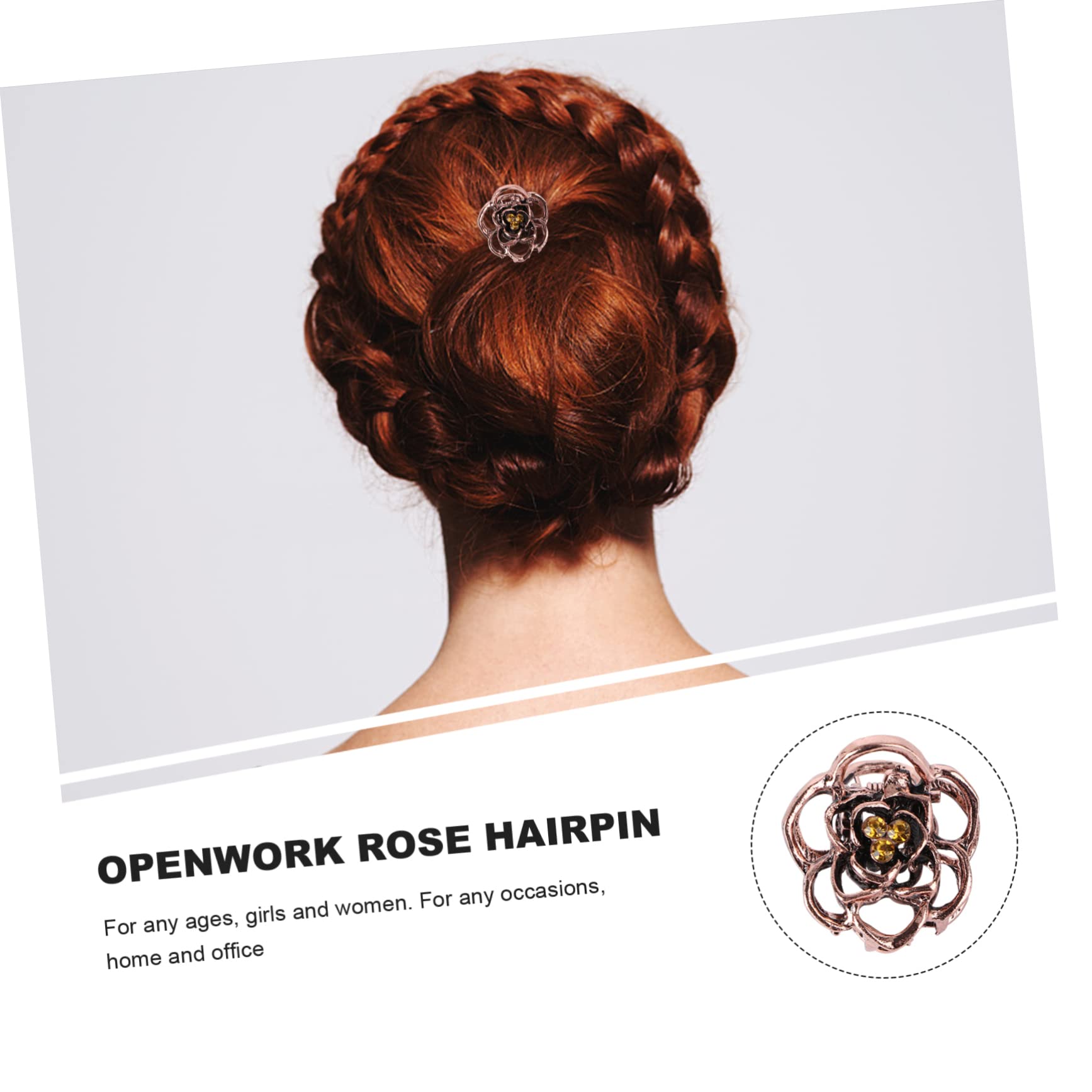 minkissy 36pezzi Clip Per Vintage Con Design Rosa Mini Artigli Per Donne e Ragazze Accessori Eleganti Per Ogni Occasione Facili Da Usare e Resistenti Perfetti Per Lunghi