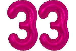 Colossal Hot Pink 33 Balloon Numbers: Elevate Anniversaries & Graduations