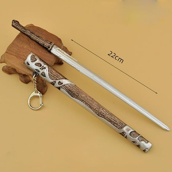 Peripheral Animated Sword Alloy Model with Scabbard Sword (Bronze)