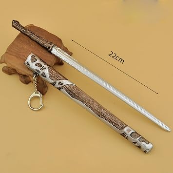Peripheral Animated Sword Alloy Model with Scabbard Sword (Bronze)
