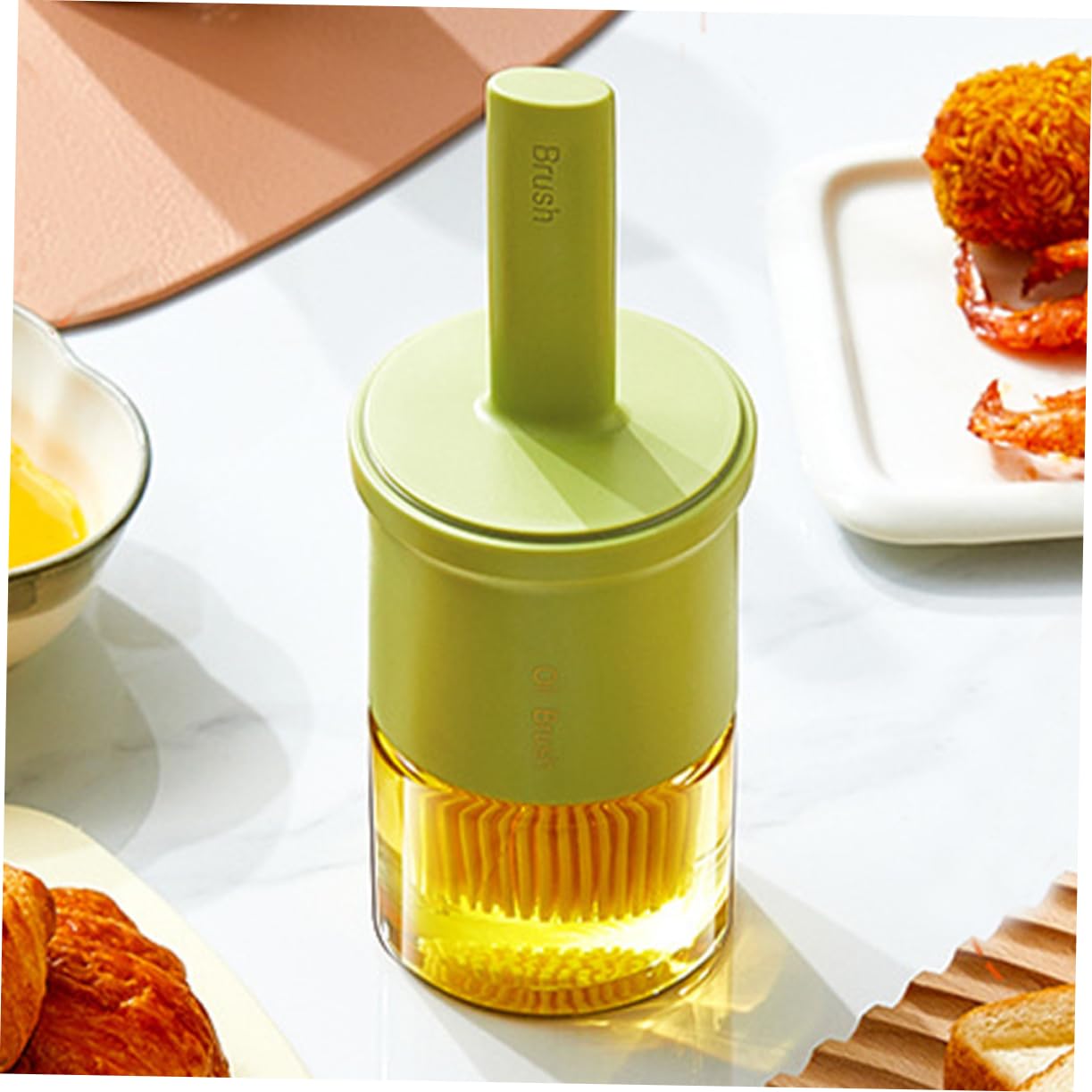 OFFSCH Silicone Basting Brush with Bottle Oil Brush for Grilling Pastry and Sauces for Cooking and Gifting
