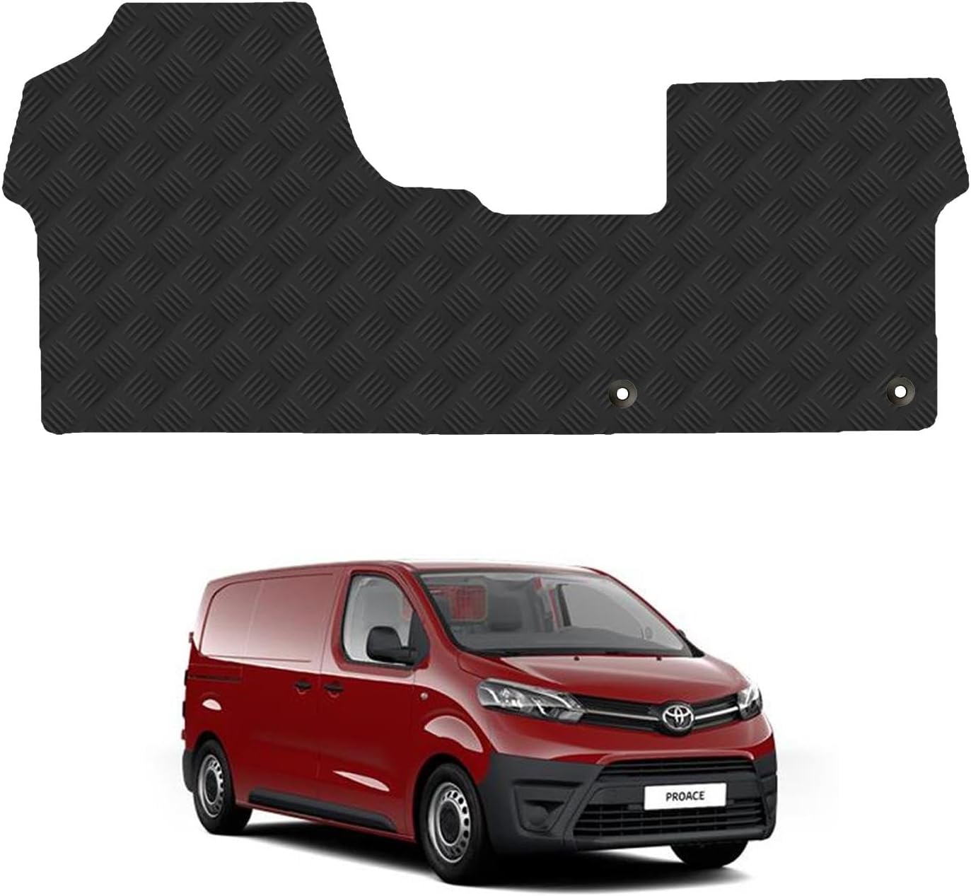 Rubber Floor Mats for the Toyota ProAce (2016+) UK Models - Custom Van ...
