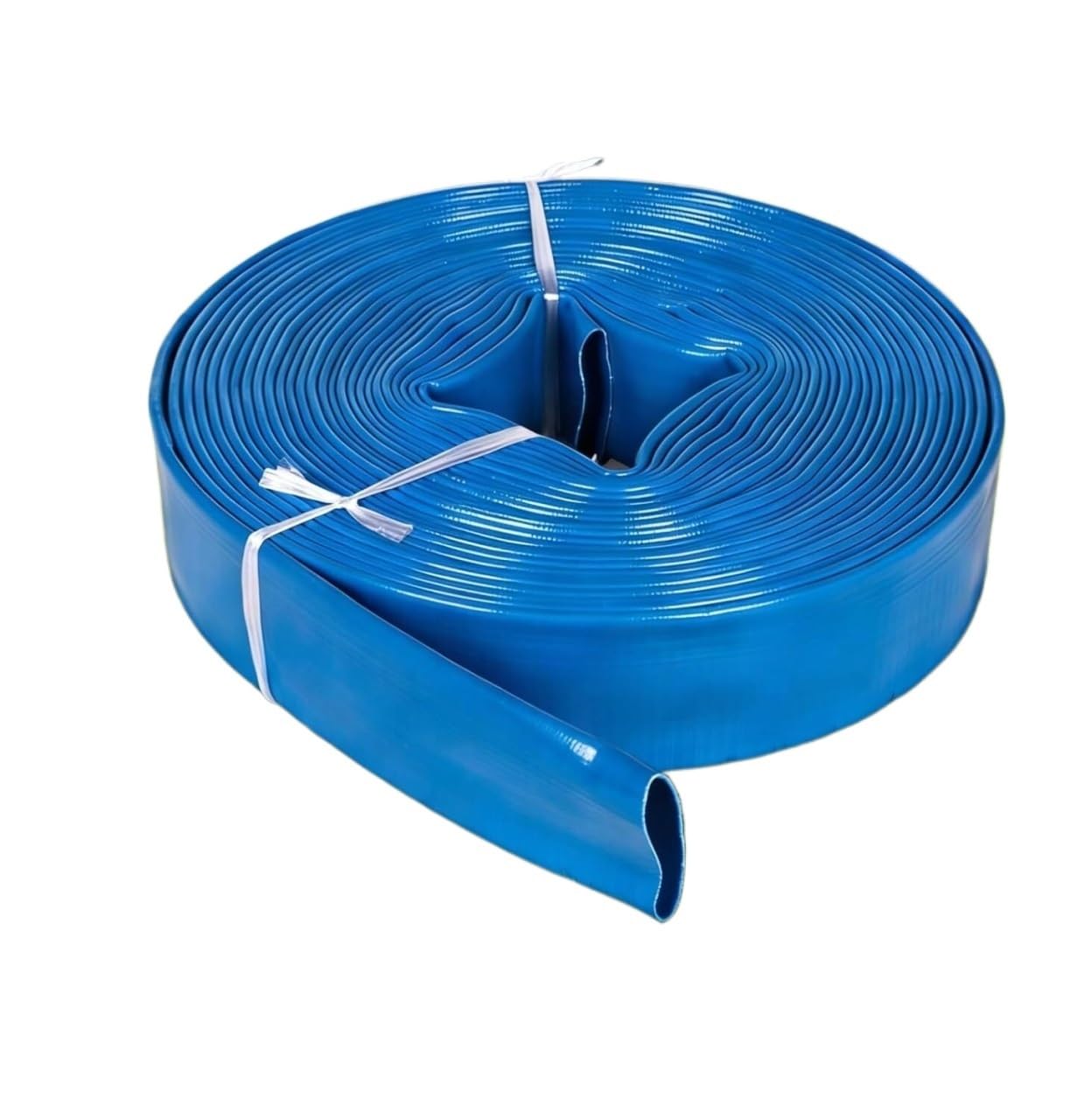 Lcuvimpex Blue Pool Backwash Hose, Pvc Lay Flat Hose Reinforced Water Discharge Irrigation Multicolor Multiple Sizes(,Id 2Inch- 20M)