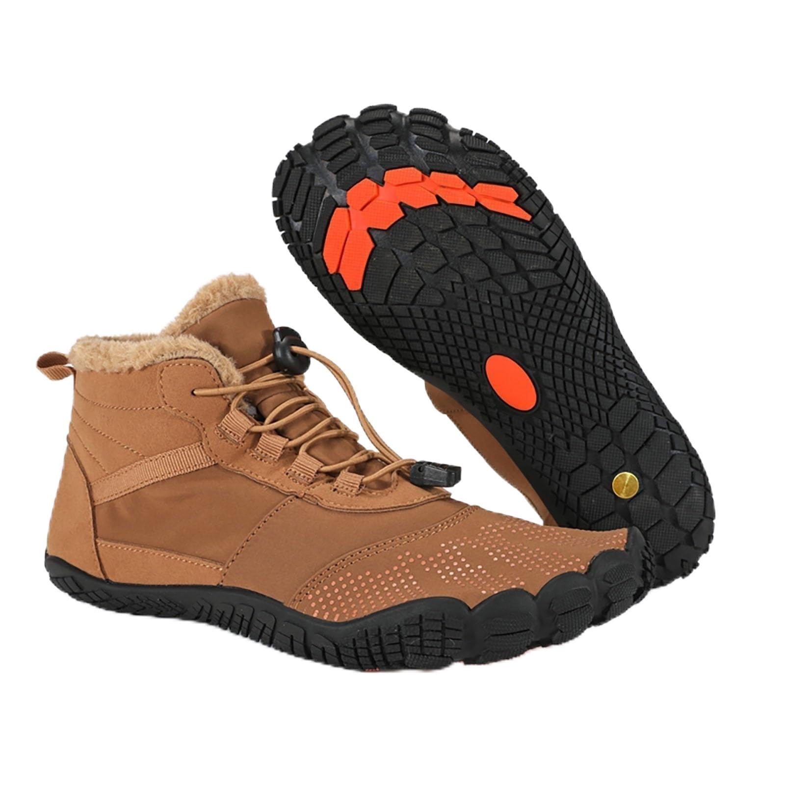 Winter Grounding Shoes with Copper Hike Winter Barefoot Boots Womens Mens with Solid Pure Copper Screws Non-Slip Grounding