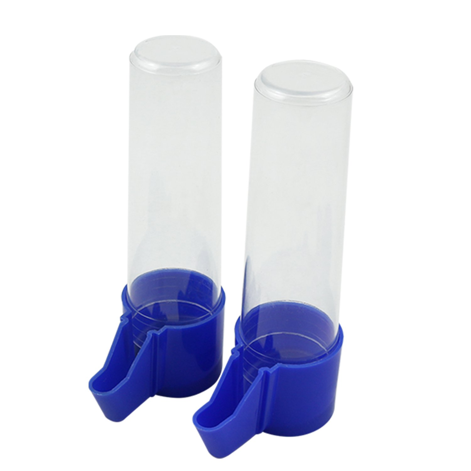 Nobleza - 2 x Bebedero de Plástico en Voladeras para Pájaros, Bebedero Automático y Comedero 90ml - Adecuado para Aves de Compañía Pequeñas y Medianas como Canarios y Periquitos